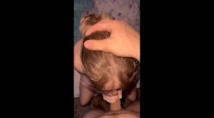 Ствол стоит каменно? Давай попробую вставить. Русский отсос с разговорами